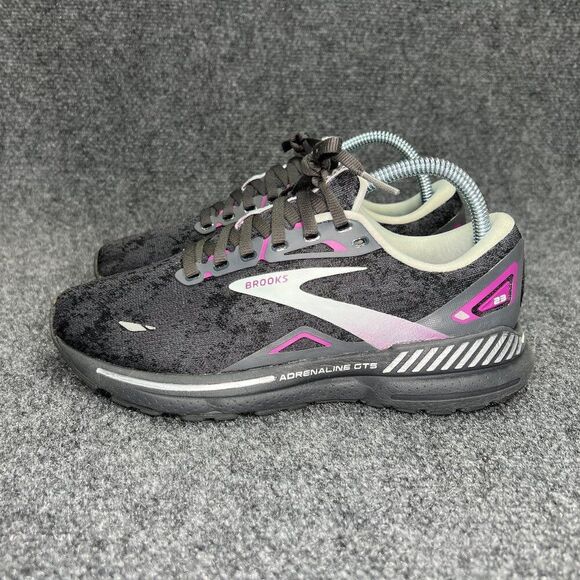 Brooks Adrenaline GTS 23 Running Shoes Women's 7 Grey Athletic Training Sneakers - Picture 4 of 12